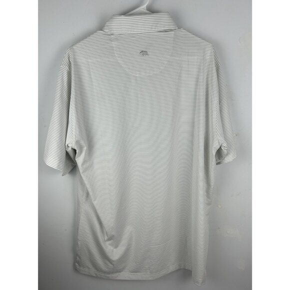 Onward Reserve Mens L Mizzou Tigers White Gray Stripe Polo Shirt New Missouri - Picture 7 of 10
